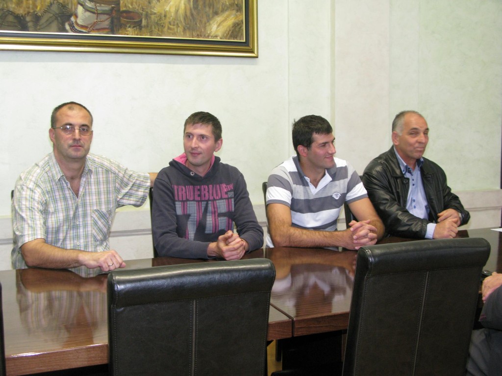 Selektor Dragiša Drobnjak, i tri rukometaša, Rade Radojević, Srđan Tenić i Admir Duraković